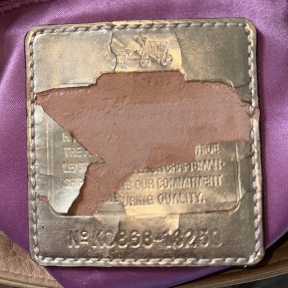 Coach  Madison convertible, shoulder bag  leather  tan  pleated goldtone HW  EUC - Picture 5 of 17